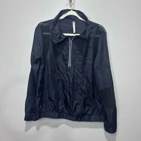 Fabletics Ziva Half-Zip Lightweight Mesh Panel Windbreaker Jacket - Picture 2 of 6
